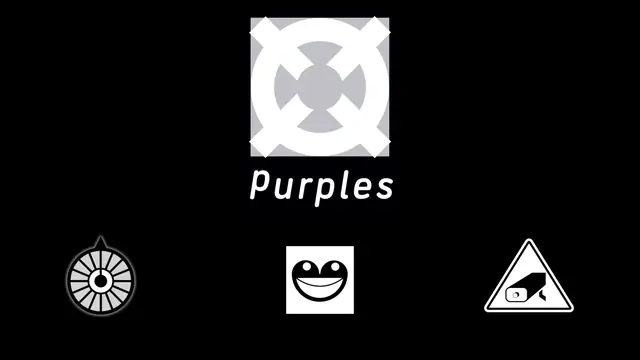 紫色行动预告片末尾的 Purples 标识与三种模型图形
